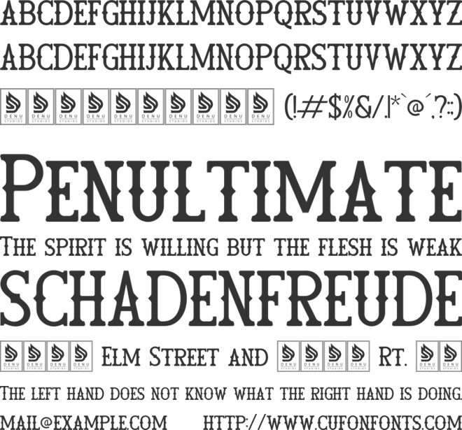 Lemunost Western font preview