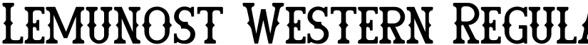 Lemunost Western Regular font