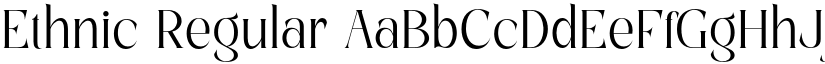 Ethnic Regular font