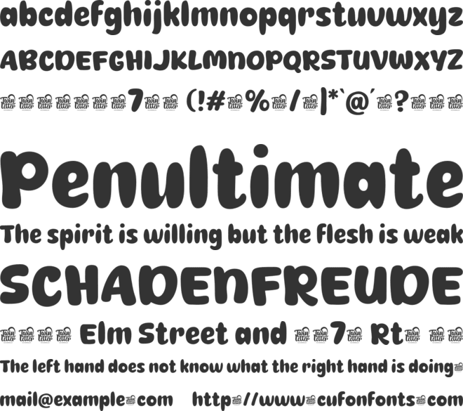 DAKORA Trial font preview