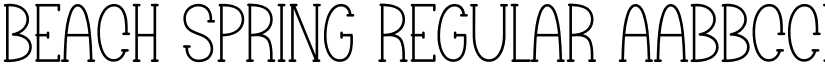Beach Spring Regular font