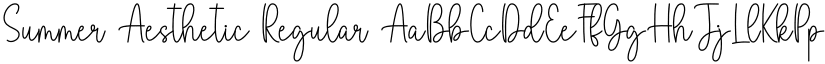 Summer Aesthetic Regular font