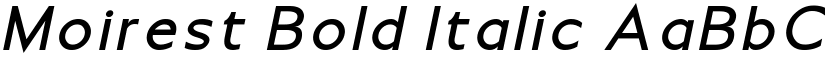 Moirest Bold Italic font
