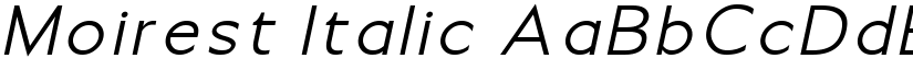 Moirest Italic font