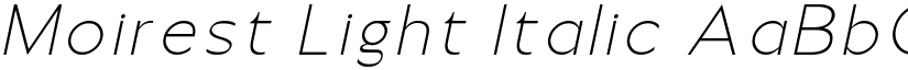 Moirest Light Italic font