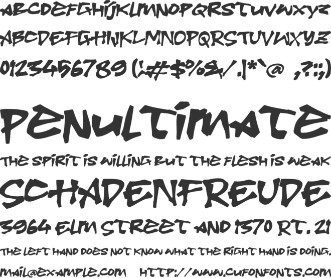 M Mesan font preview