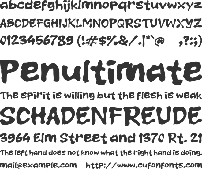 M Marge font preview