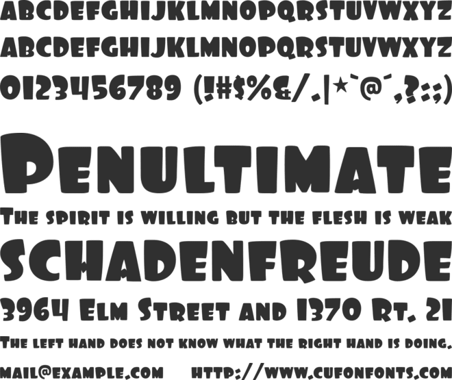 Foo font preview