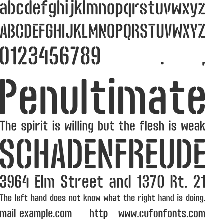 Spencer font preview