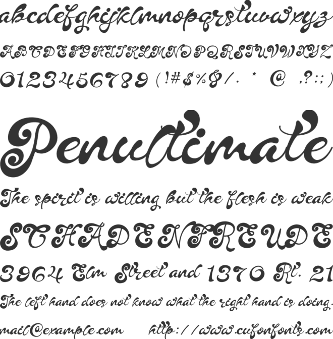 Summer Party font preview