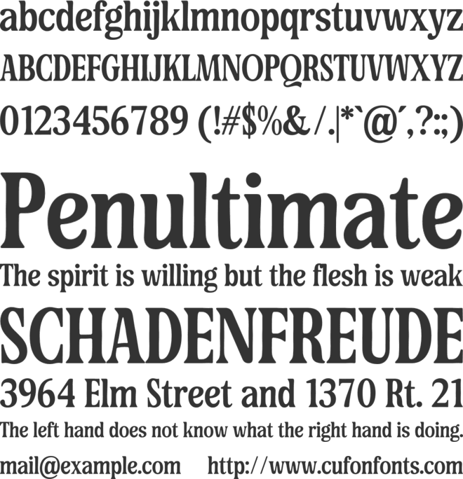 Naserra font preview