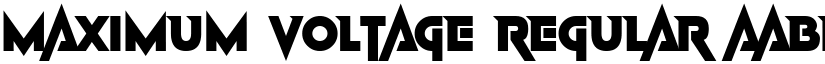 Maximum Voltage Regular font