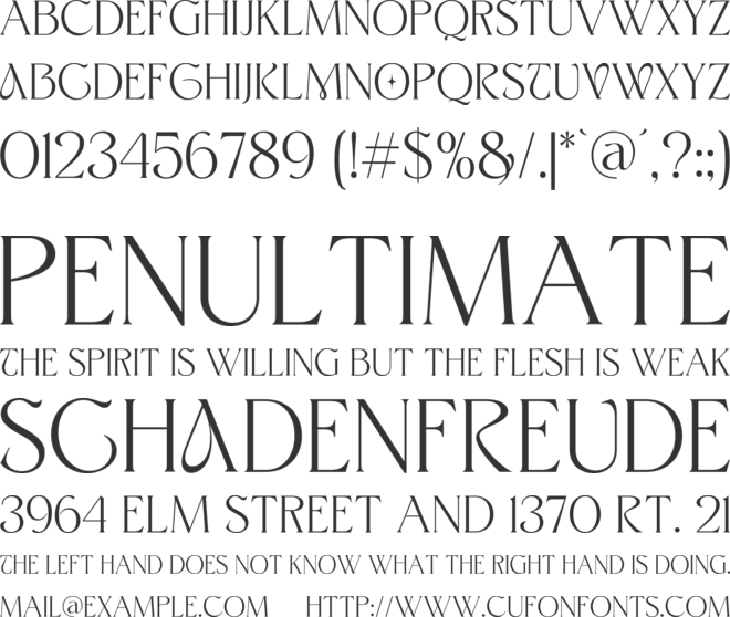 Calabassas font preview