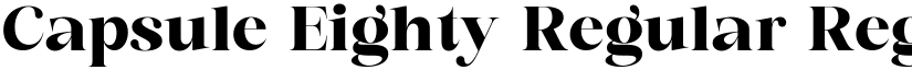 Capsule Eighty Regular Regular font