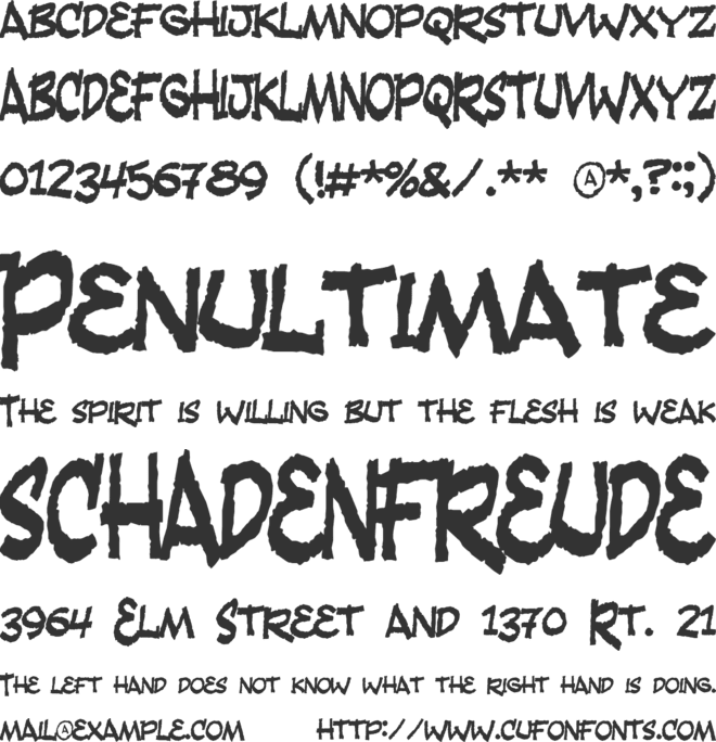 Fandango font preview