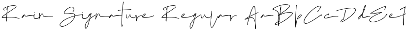 Rain Signature Regular font