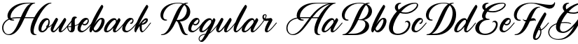 Houseback Regular font