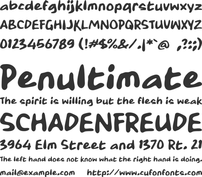 M Mindoes font preview