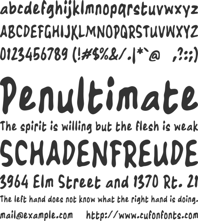 M Majas font preview
