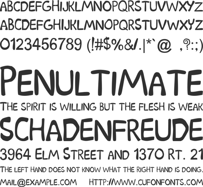 Scooby Doo font preview