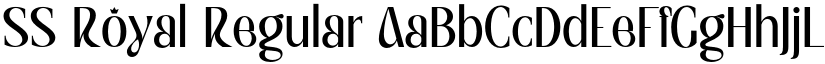 SS Royal Regular font