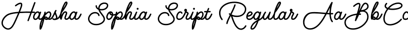 Hapsha Sophia Script Regular font