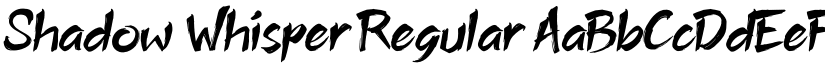 Shadow Whisper Regular font