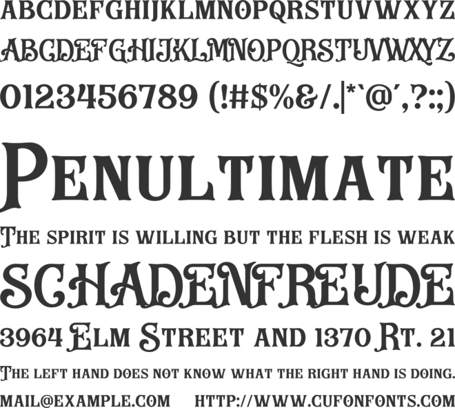 Higborn font preview
