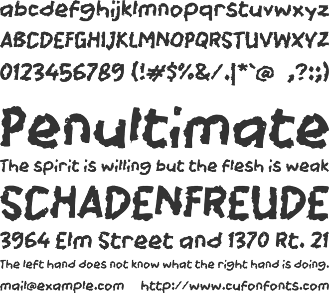 M Mugeny font preview