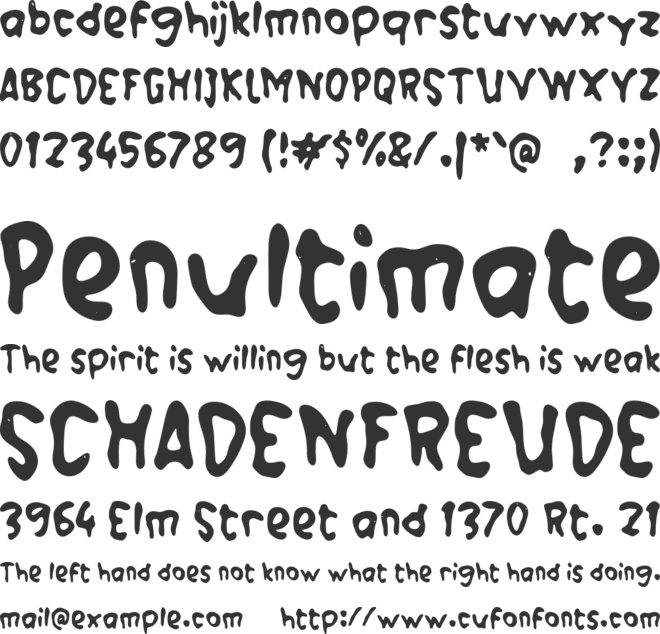 M Malio font preview