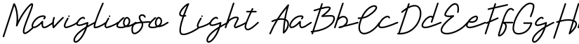 Maviglioso Light font