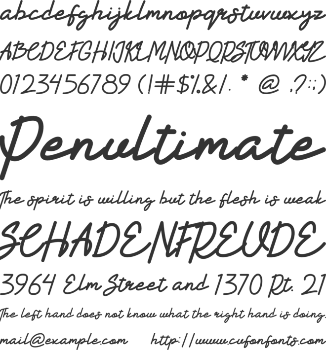 Maviglioso font preview
