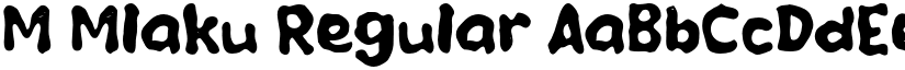M Mlaku Regular font