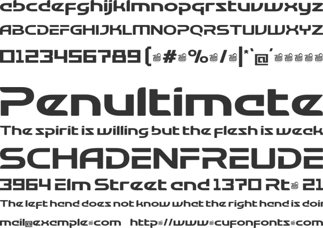 ALTRONED Trial font preview