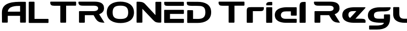 ALTRONED Trial Regular font