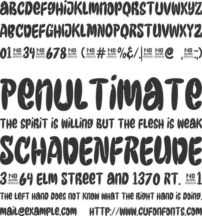 Besmond Chicken font preview