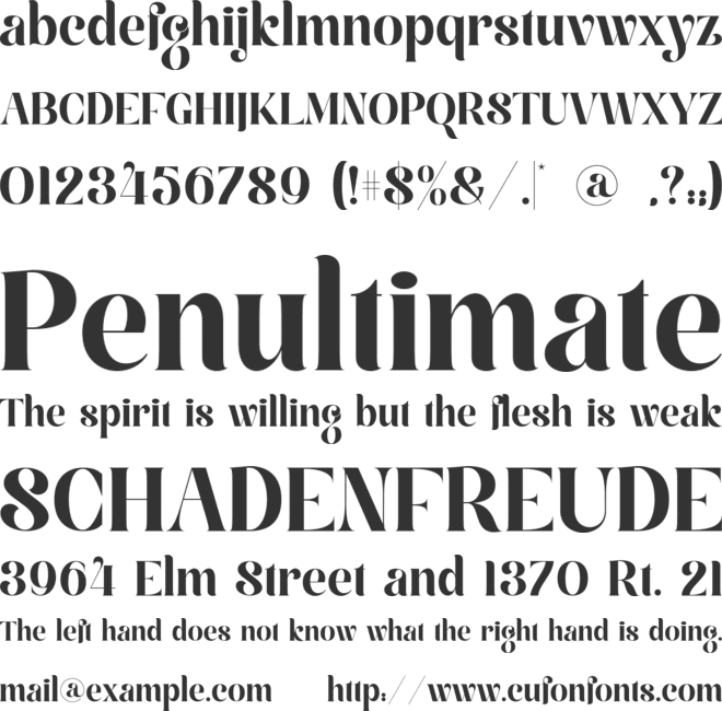 Malfin font preview