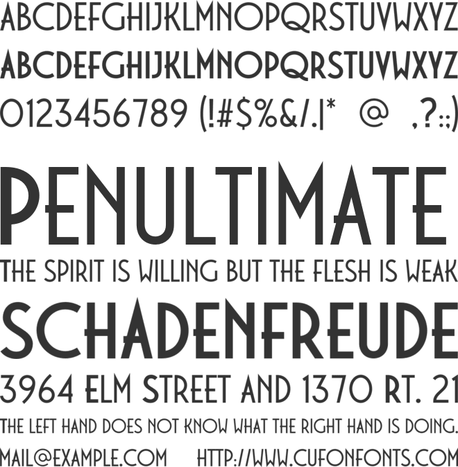 GROWING font preview