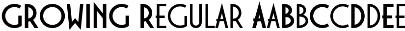 GROWING Regular font