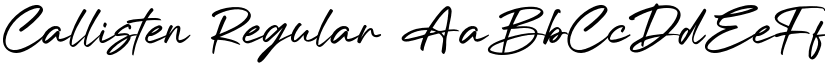 Callisten Regular font