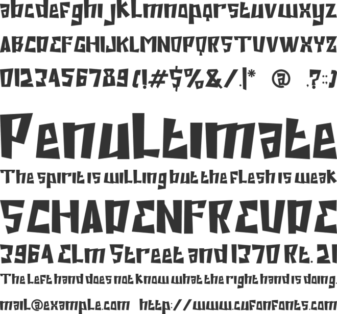 Carnotaurus font preview