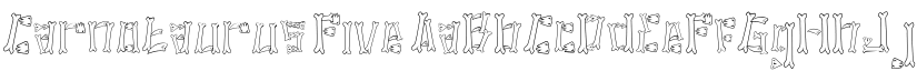 Carnotaurus Five font