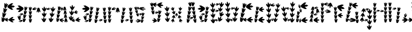 Carnotaurus Six font