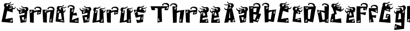 Carnotaurus Three font