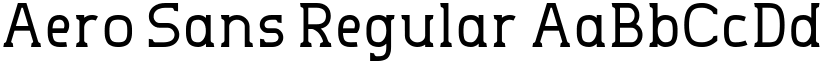 Aero Sans Regular font