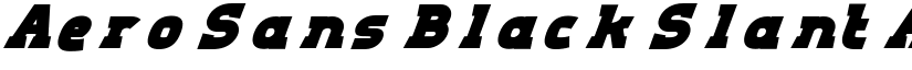 Aero Sans Black Slant font