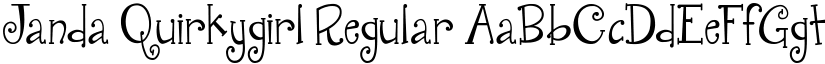 Janda Quirkygirl Regular font