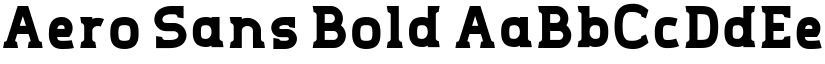 Aero Sans Bold font