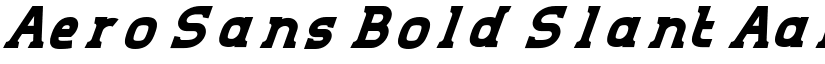 Aero Sans Bold Slant font
