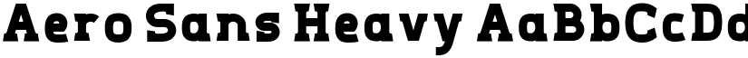 Aero Sans Heavy font